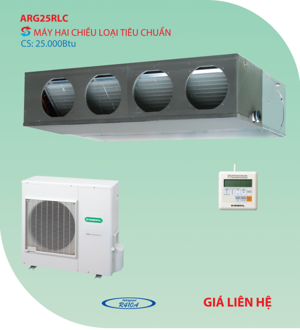 Điều hòa nối ống gió 2 chiều General ARG25RLC 25.000BTU