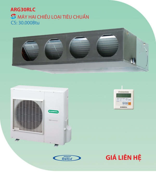 Điều hòa nối ống gió 2 chiều General ARG30RLC 30.000BTU